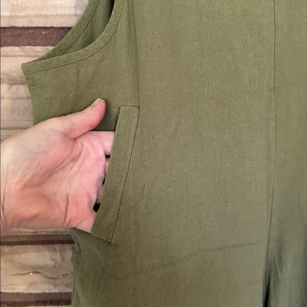 Olive Green Overalls - Picture 4 of 5